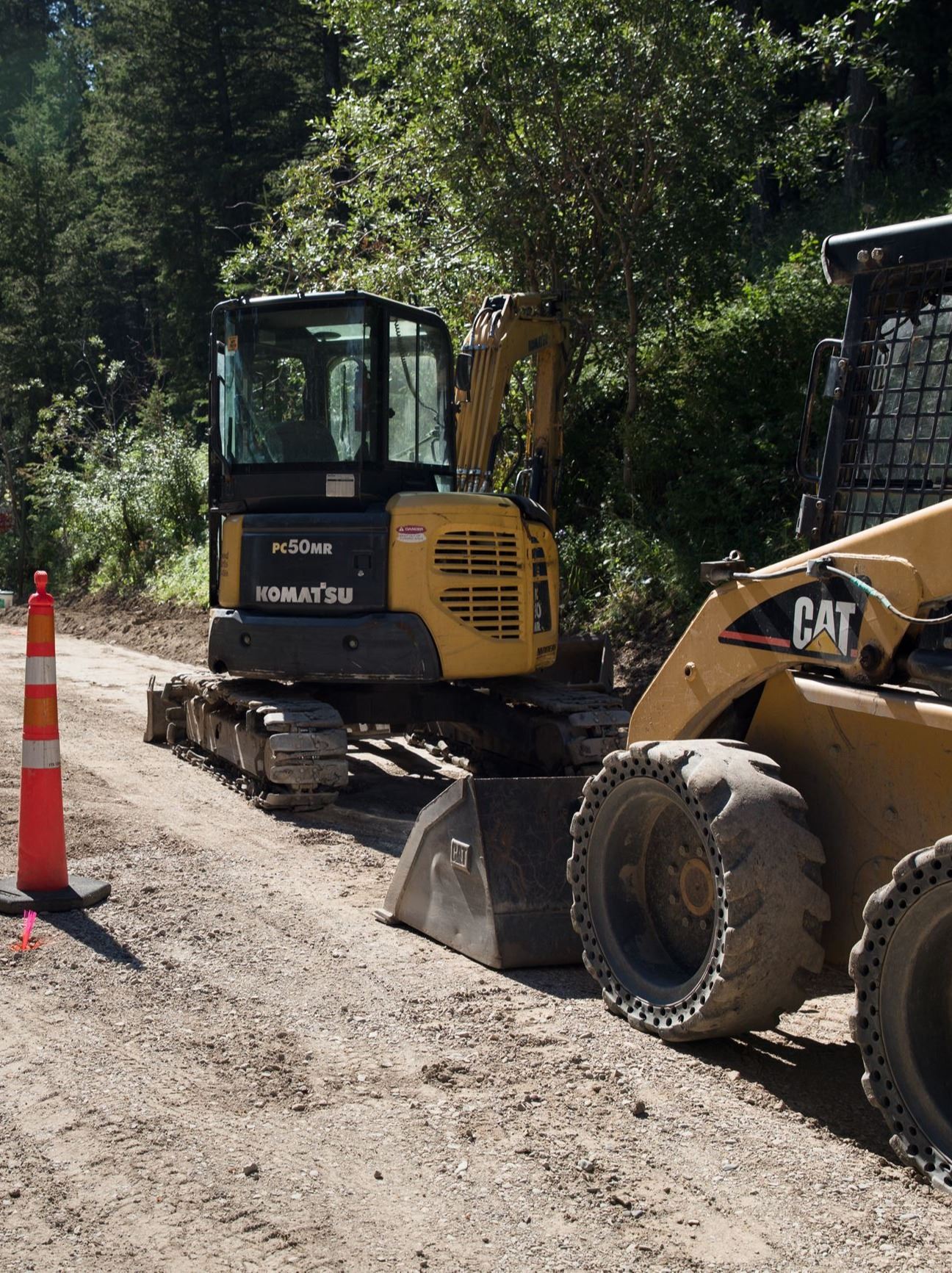 Construction on Snow King Estates Skid Steer