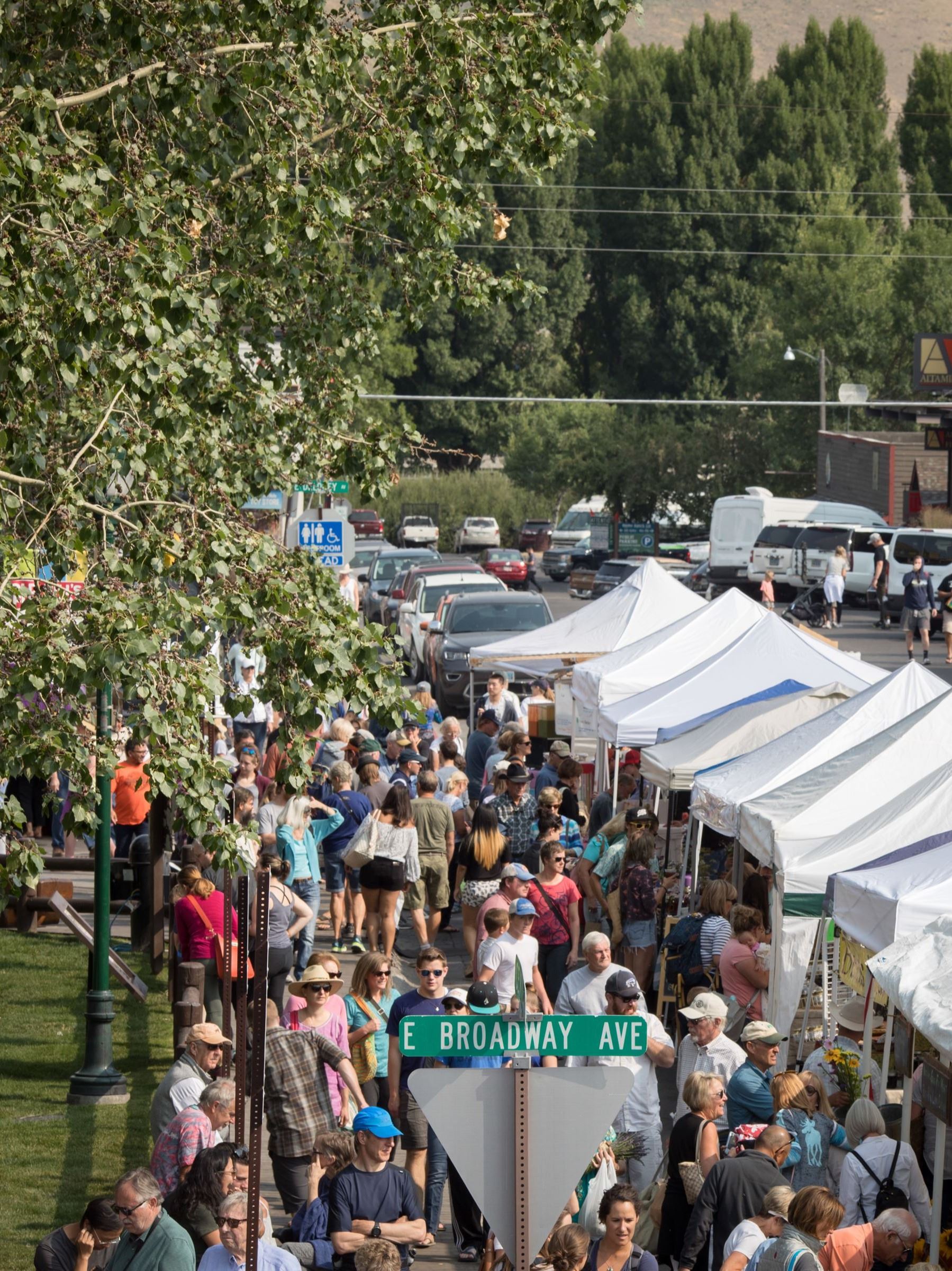 Farmers Market above with Broadway