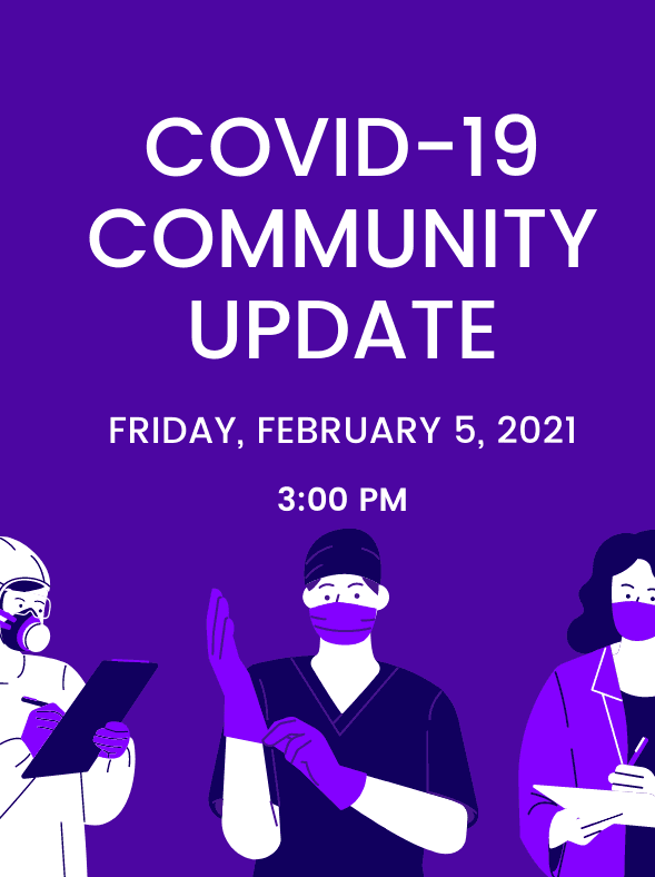 Violet and White Covid-19 Illustrative Frontliners Facebook Post