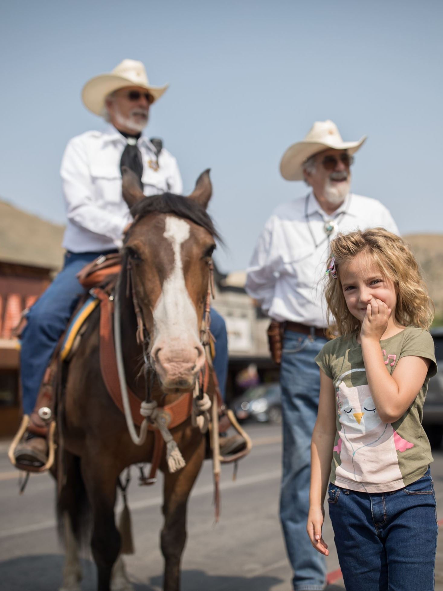 citizens Mounted with small girl